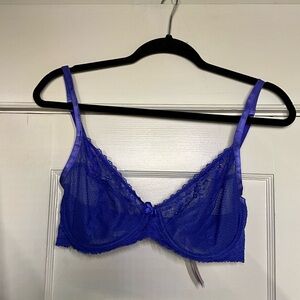 Savage x Fenty Lace Blue Bra 34DDD